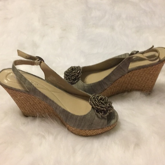 Andrew Geller Wedge Sling Backs - Picture 3 of 7